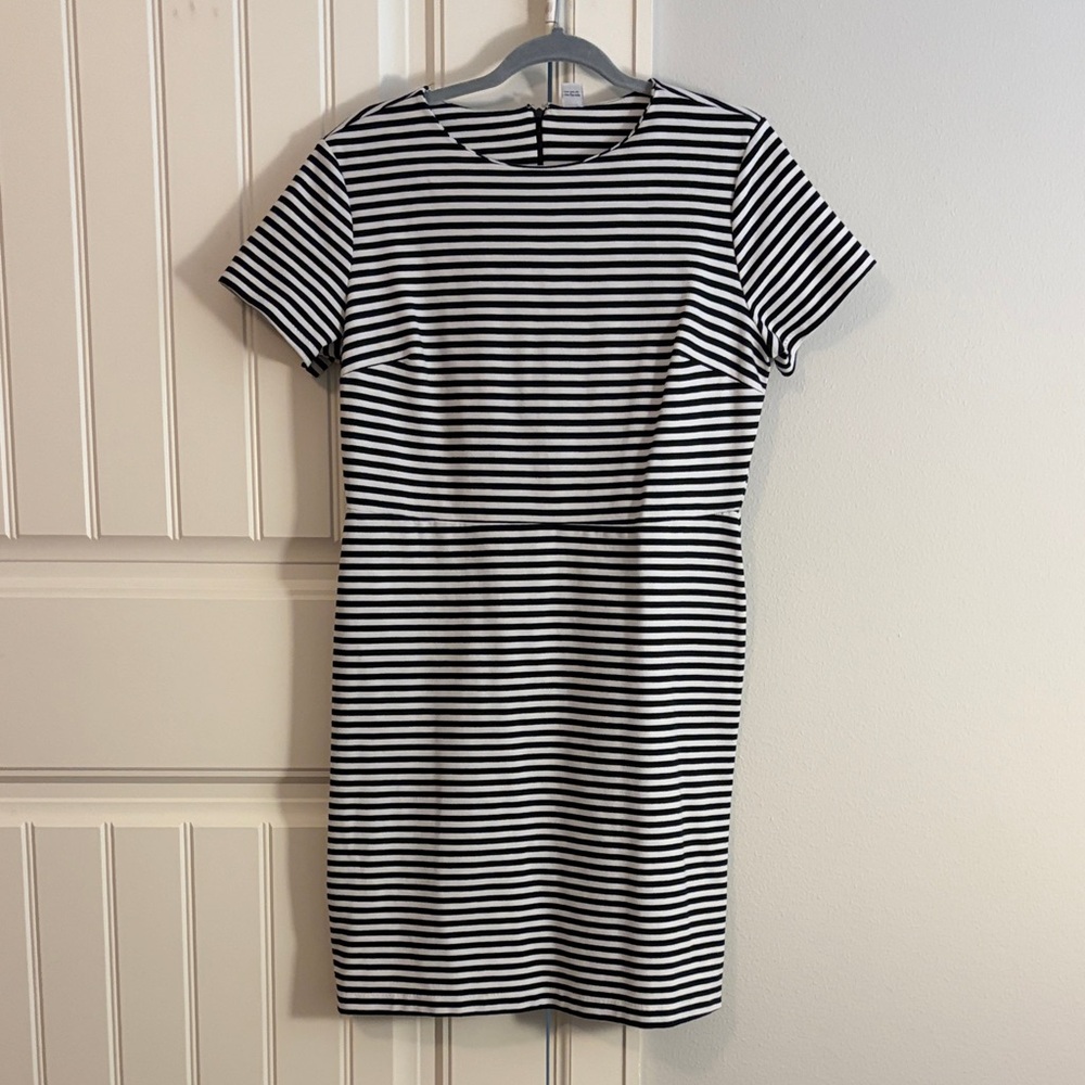 Old Navy Black and White Striped Dress cute on